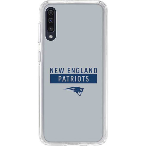 NFL New England Patriots Grey Performance Series Galaxy A50 Clear Case