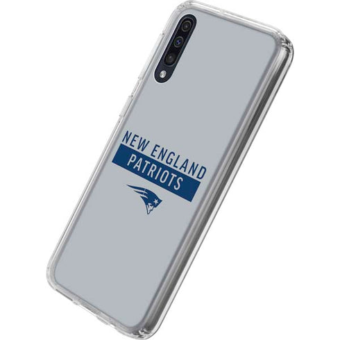 NFL New England Patriots Grey Performance Series Galaxy A50 Clear Case