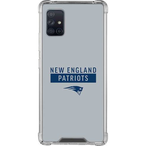 NFL New England Patriots Grey Performance Series Galaxy A51 5G Clear Case