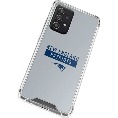 NFL New England Patriots Grey Performance Series Galaxy A52 5G Clear Case