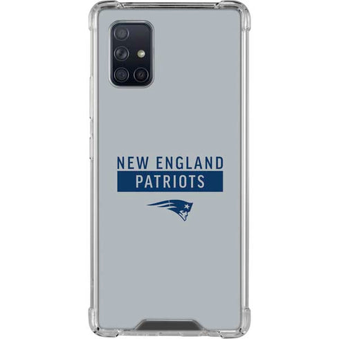 NFL New England Patriots Grey Performance Series Galaxy A71 5G Clear Case