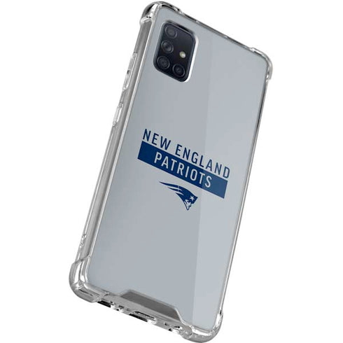 NFL New England Patriots Grey Performance Series Galaxy A71 5G Clear Case
