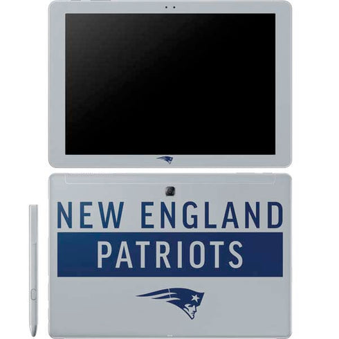 NFL New England Patriots Grey Performance Series Galaxy Book 12in Skin