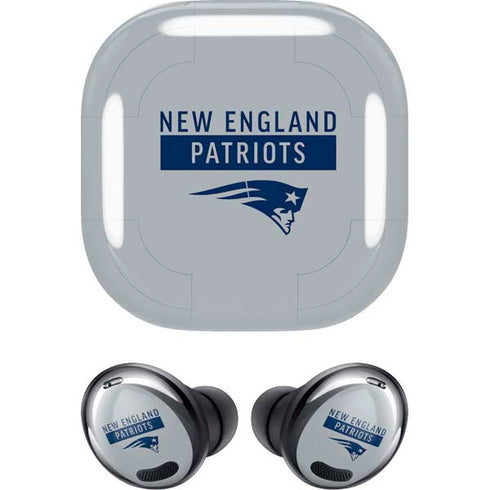 NFL New England Patriots Grey Performance Series Galaxy Buds Pro Skin
