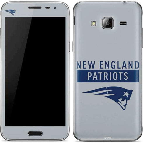 NFL New England Patriots Grey Performance Series Galaxy J3 Skin
