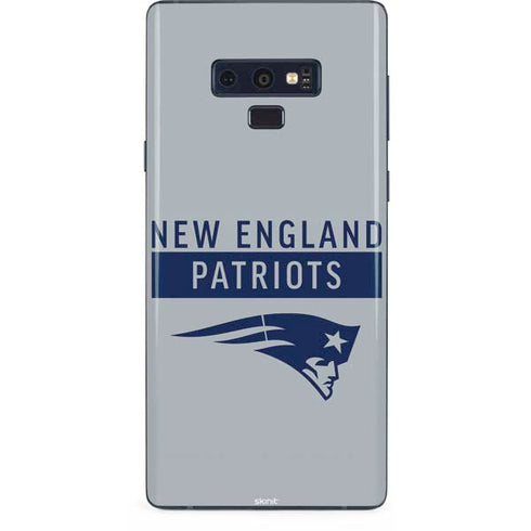 NFL New England Patriots Grey Performance Series Galaxy Note 9 Skin