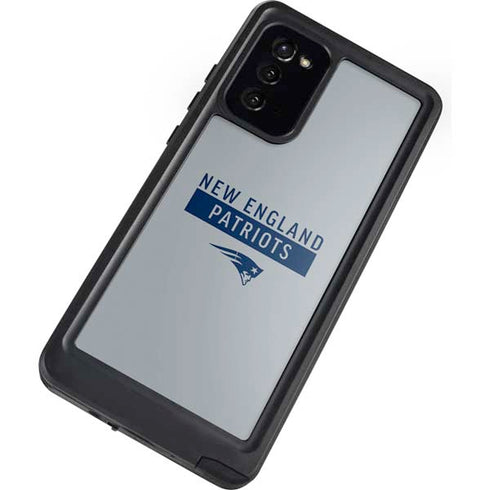 NFL New England Patriots Grey Performance Series Galaxy Note20 5G Waterproof Case