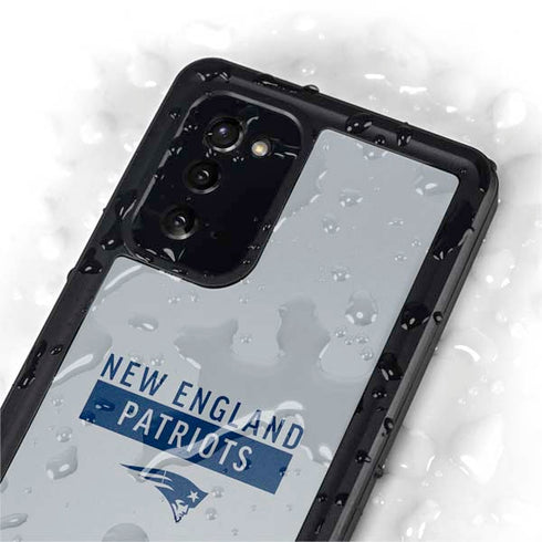 NFL New England Patriots Grey Performance Series Galaxy Note20 5G Waterproof Case