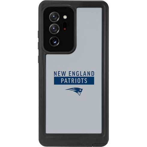 NFL New England Patriots Grey Performance Series Galaxy Note20 Ultra 5G Waterproof Case