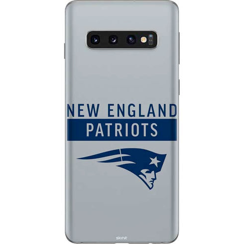 NFL New England Patriots Grey Performance Series Galaxy S10 Skin