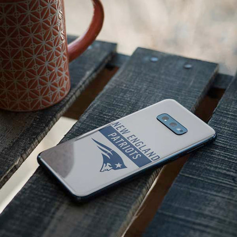 NFL New England Patriots Grey Performance Series Galaxy S10e Skin