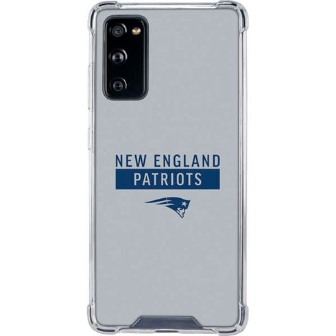 NFL New England Patriots Grey Performance Series Galaxy S20 FE Clear Case