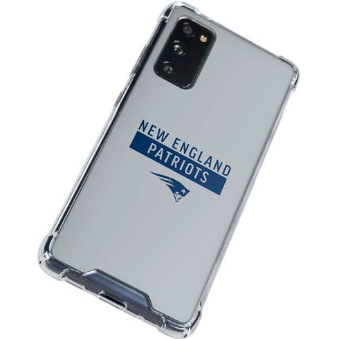 NFL New England Patriots Grey Performance Series Galaxy S20 FE Clear Case
