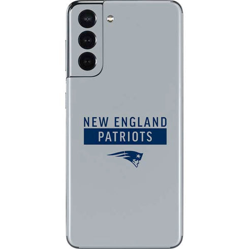 NFL New England Patriots Grey Performance Series Galaxy S21 5G Skin