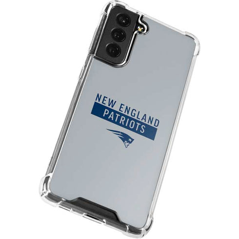 NFL New England Patriots Grey Performance Series Galaxy S21 FE Clear Case
