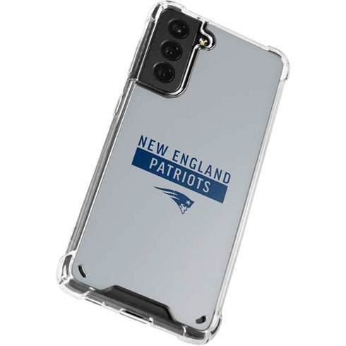NFL New England Patriots Grey Performance Series Galaxy S21 Plus 5G Clear Case