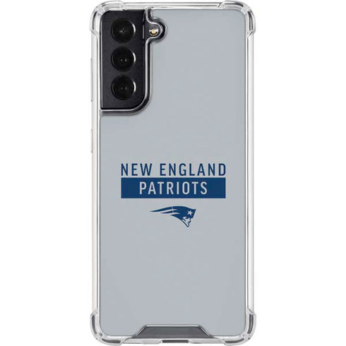 NFL New England Patriots Grey Performance Series Galaxy S22 Clear Case