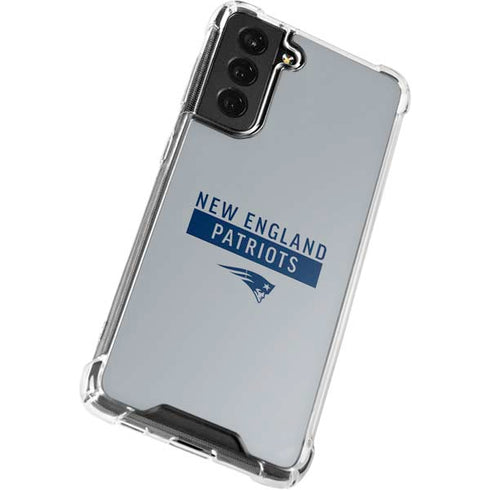 NFL New England Patriots Grey Performance Series Galaxy S22 Plus Clear Case