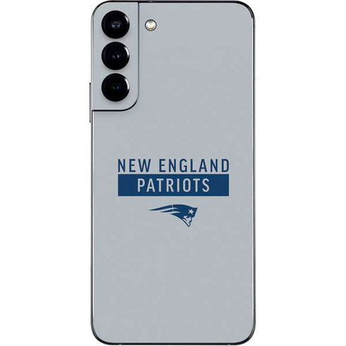 NFL New England Patriots Grey Performance Series Galaxy S22 Plus Skin