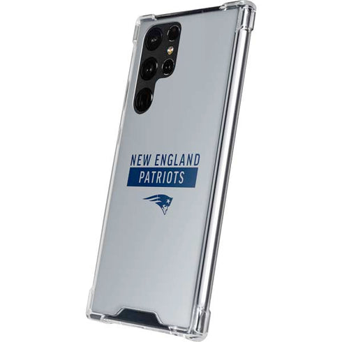 NFL New England Patriots Grey Performance Series Galaxy S22 Ultra Clear Case