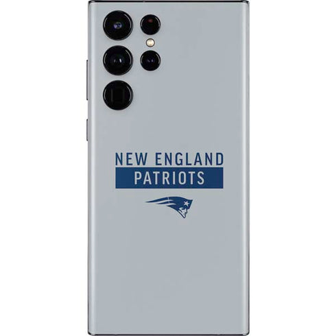 NFL New England Patriots Grey Performance Series Galaxy S22 Ultra Skin