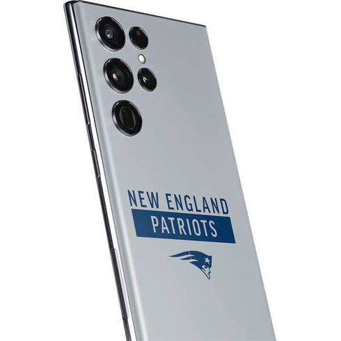 NFL New England Patriots Grey Performance Series Galaxy S22 Ultra Skin