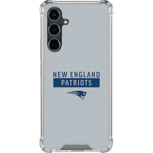 NFL New England Patriots Grey Performance Series Galaxy S23 FE Clear Case
