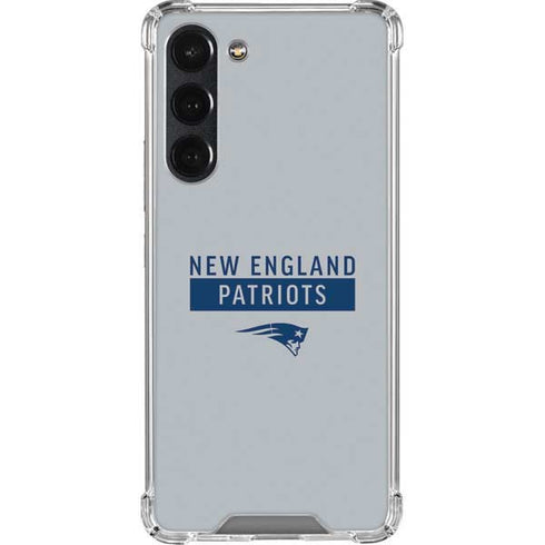 NFL New England Patriots Grey Performance Series Galaxy S23 Plus Clear Case