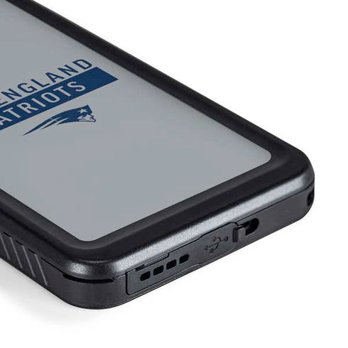 NFL New England Patriots Grey Performance Series Galaxy S23 Plus Waterproof Case