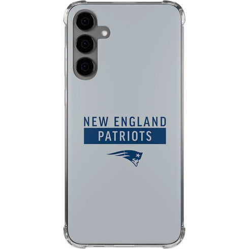 NFL New England Patriots Grey Performance Series Galaxy S24 Plus Clear Case