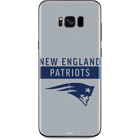 NFL New England Patriots Grey Performance Series Galaxy S8 Plus Skin