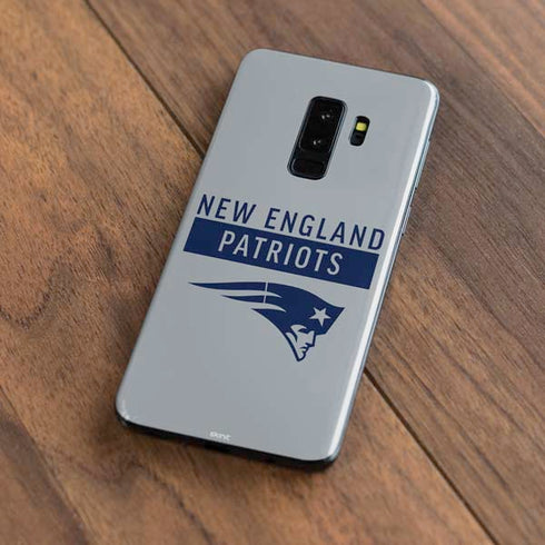 NFL New England Patriots Grey Performance Series Galaxy S9 Plus Skin