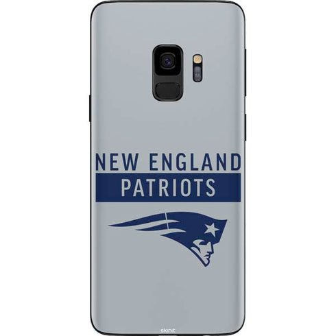 NFL New England Patriots Grey Performance Series Galaxy S9 Skin