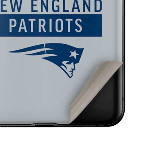 NFL New England Patriots Grey Performance Series Galaxy Z Flip Skin