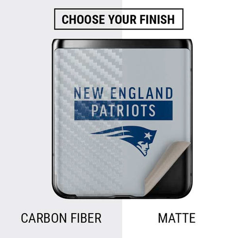 NFL New England Patriots Grey Performance Series Galaxy Z Flip Skin