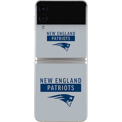 NFL New England Patriots Grey Performance Series Galaxy Z Flip3 5G Skin