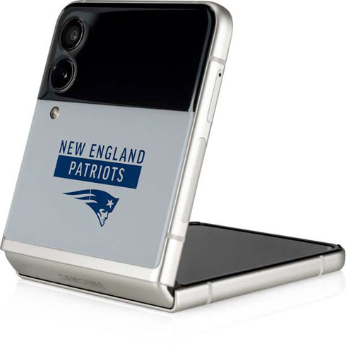 NFL New England Patriots Grey Performance Series Galaxy Z Flip3 5G Skin