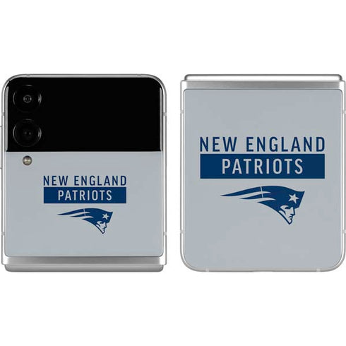 NFL New England Patriots Grey Performance Series Galaxy Z Flip4 5G Skin