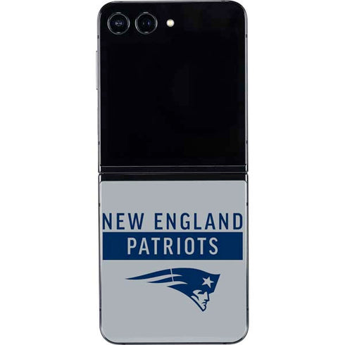NFL New England Patriots Grey Performance Series Galaxy Z Flip5 5G Skin