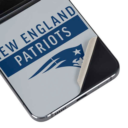 NFL New England Patriots Grey Performance Series Galaxy Z Flip5 5G Skin