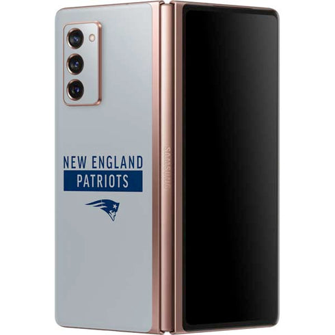 NFL New England Patriots Grey Performance Series Galaxy Z Fold2 5G Skin