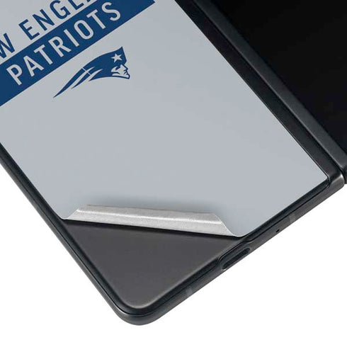 NFL New England Patriots Grey Performance Series Galaxy Z Fold3 5G Skin