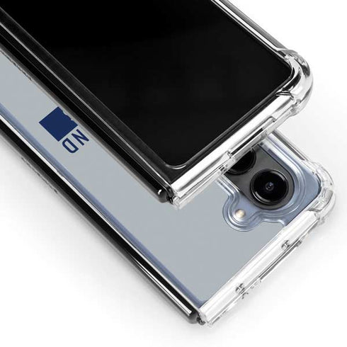 NFL New England Patriots Grey Performance Series Galaxy Z Fold5 5G Clear Case