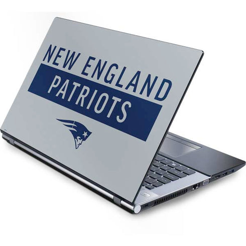 NFL New England Patriots Grey Performance Series Generic Laptop Skin