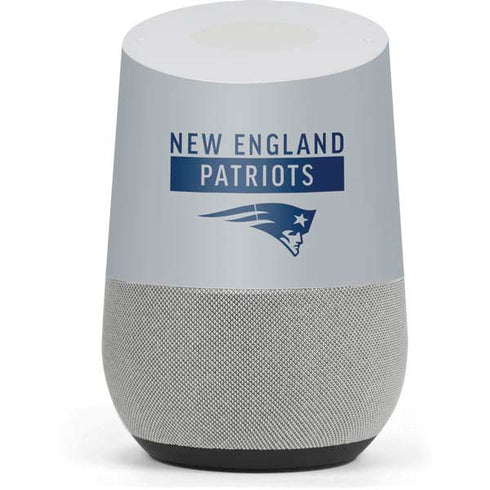 NFL New England Patriots Grey Performance Series Google Home Skin