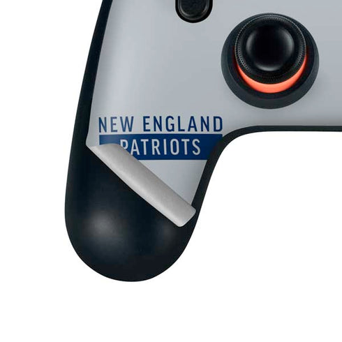 NFL New England Patriots Grey Performance Series Google Stadia Controller Skin