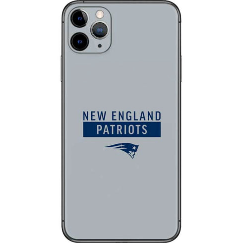 NFL New England Patriots Grey Performance Series iPhone 11 Pro Max Skin