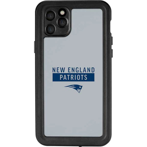 NFL New England Patriots Grey Performance Series iPhone 11 Pro Max Waterproof Case