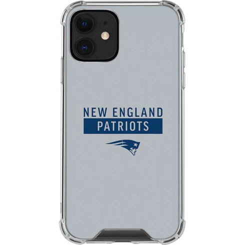 NFL New England Patriots Grey Performance Series iPhone 12 Clear Case