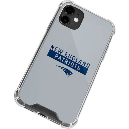 NFL New England Patriots Grey Performance Series iPhone 12 Mini Clear Case